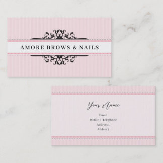 Cartão De Visita ELEGANT MODERN stylish divine vintage pink black