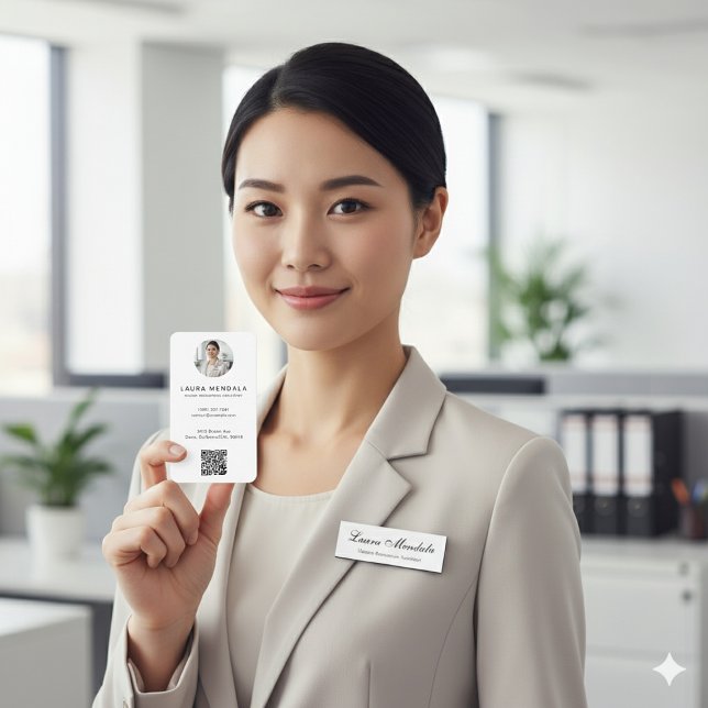 Cartão De Visita Elegant Personalized Editable Business Card Print (Criador carregado)