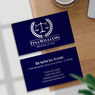 Cartão De Visita Elegant Purple Scales of Justice Attorney