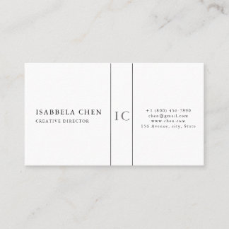Cartão De Visita Elegant Simple Modern Monogram Business Card