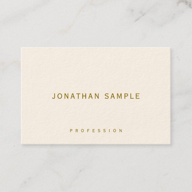 Cartão De Visita Elegant Template Business Cards Gold Text Luxury (Frente)