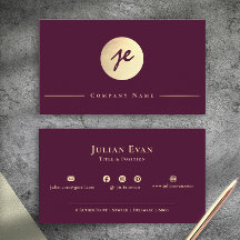 Elegant Vintage Burgundy Wine Gold Script Monogram