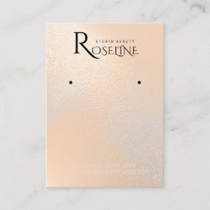 Cartão De Visita Elegant Watercolor rosa Earration