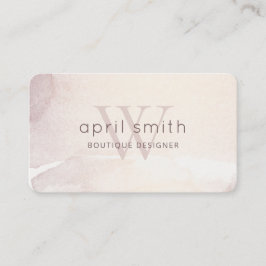 Cartão De Visita Elegante Abstrato Dourado Monograma Roxo brilhante