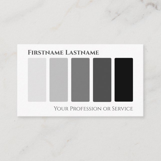 Cartão De Visita Elegante abstrato preto branco moderno formas QR-C (Frente)