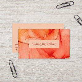 Cartão De Visita Elegante Abstrato Vermelho Moderno