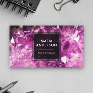 Cartão De Visita Elegante Ametist Roxo Moderno