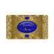 Elegante Azul Real Ouro