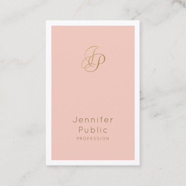 Cartão De Visita Elegante Beauty Salon Diretor Makeup Artista Luxur (Frente)