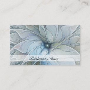 Cartão De Visita Elegante Beleza Arte Fractal Abstrata Moderna Flor