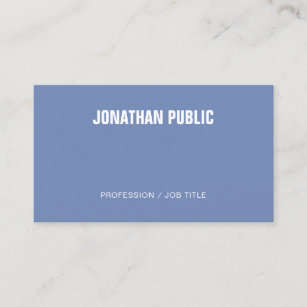 Cartão De Visita Elegante Blue Minimalist Professional