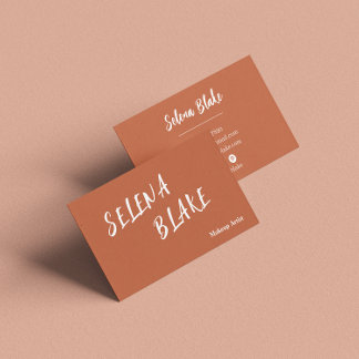 Cartão De Visita Elegante Boho Minimalista - Estética Chic Trendy