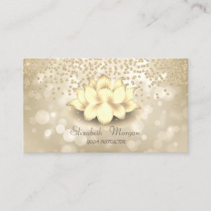 Cartão De Visita Elegante Bokeh Moderno,Diamantes Dourados
