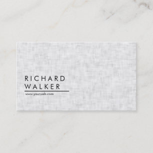 Cartão De Visita Elegante branco simples mínimo profissional modern