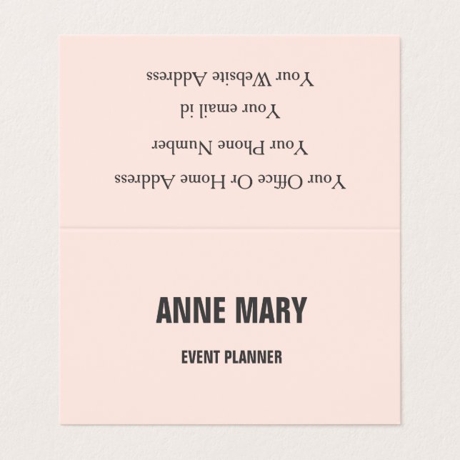 Cartão De Visita Elegante brilhante Cinza rosa moderno brilhante br (Exterior Desdobrado)