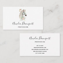 Elegante Cavalo Branco Boho Floral