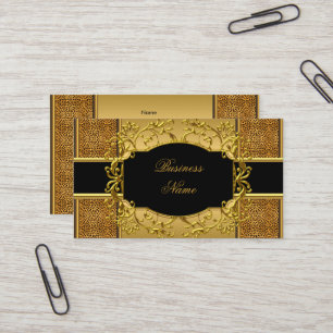 Cartão De Visita Elegante Chique Estampa de animal Leopardo Preto D