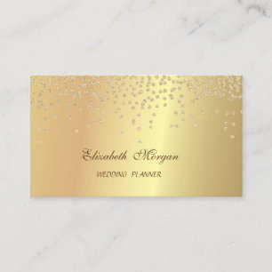 Cartão De Visita Elegante Chique Fashion Falso Ouro - Diamantes Bri