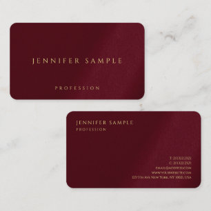 Cartão De Visita Elegante Clássico de Papel Pearl de Luxo Premium E
