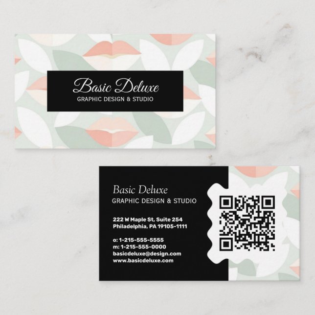 Cartão de Visita Elegante - Código Qr (Frente/Verso)