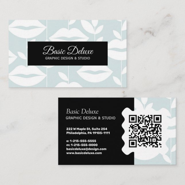 Cartão de Visita Elegante - Código Qr (Frente/Verso)