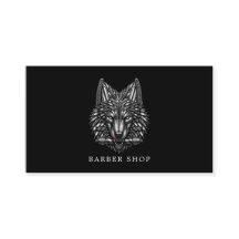 Elegante Código Qr da Barbearia Lobo Prateado Hair