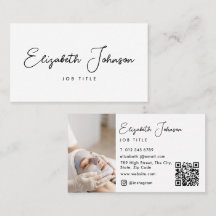 Elegante Código QR de Foto Moderno e Chic