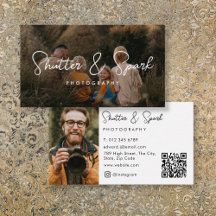 Elegante Código QR de Fotografia Foto Completa