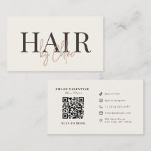 Elegante Código QR de Mídia Bege Creme Quente para