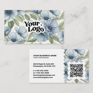 Cartão de Visita Elegante – Código Qr e logotipo