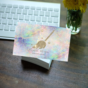 Cartão De Visita Elegante Confete Dourado Empregada Limpando a Casa