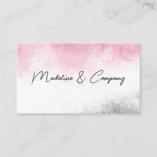 Cartão De Visita elegante cor-de-água, cor-de-rosa e minimalista de