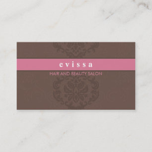 CARTÃO DE VISITA elegante, cor-de-rosa-mocha casta