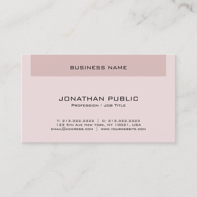 Cartão De Visita Elegante Cor Harmonia Moderna Simples Profissional (Frente)