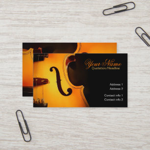 Cartão de visita elegante da música do violino