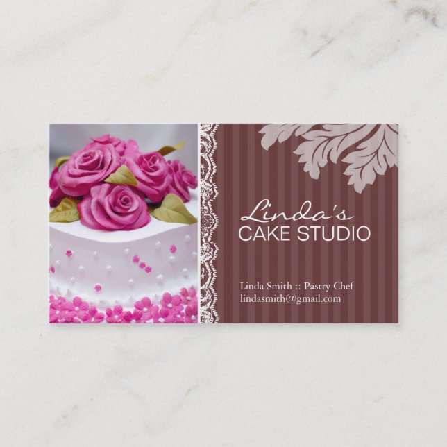 CARTÃO DE VISITA ELEGANTE DA PADARIA DO BOLO (Frente)