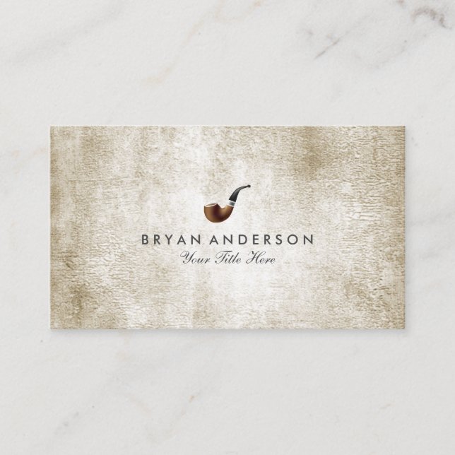 Cartão de visita elegante da tubulação de fumo (Frente)