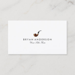 Cartão de visita elegante da tubulação de fumo