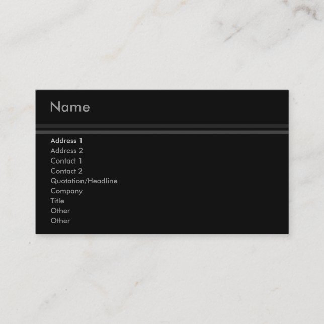 Cartão de visita elegante das listras (Frente)