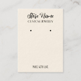 Cartão De Visita Elegante de brinco de joalharia