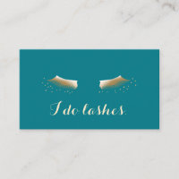 Elegante de extensões de Eyelash Teal e Dourado