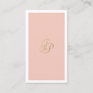 Cartão De Visita Elegante de Modelo de Tendy Monogramas caligrafia