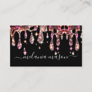 Cartão De Visita Elegante Dispersor Glitter Drives Makeup Artista B