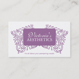 Cartão de visita elegante do Aesthetician