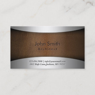 Cartão de visita elegante do arquiteto do aço & 