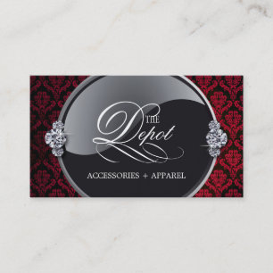 Cartão de visita elegante do damasco