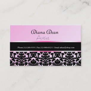 CARTÃO DE VISITA ELEGANTE DO DAMASCO