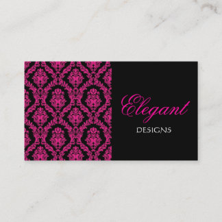 Cartão de visita elegante do damasco