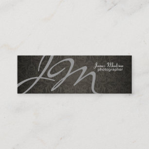 Cartão de visita elegante do damasco da fotografia