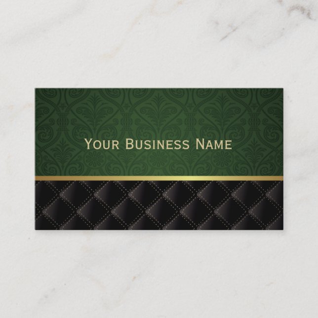 Cartão de visita elegante do damasco de Forest (Frente)